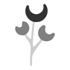 Moo flower abstract creative poster design isolated