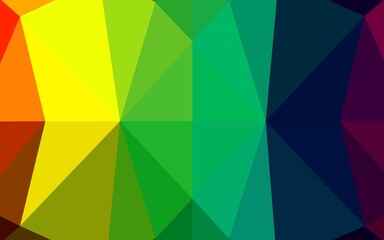 Dark Multicolor, Rainbow vector low poly cover. Colorful illustration in abstract style with gradient. A new texture for your design.