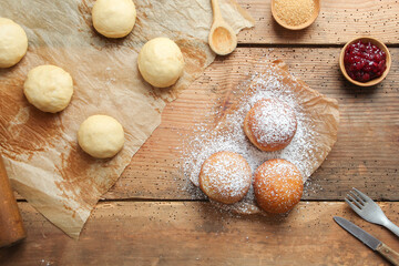 Berliner Pfannkuchen Krapfen Schmalzgebäck Schmalzkuchen hausgemacht selber machen teig ausbacken
