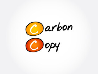 Fototapeta premium CC - Carbon Copy acronym, concept background