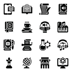 
Pack of Education in Solid Icons
