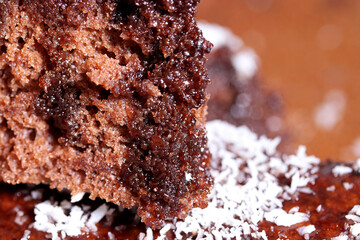 Fototapeta premium close up of a chocolate cake