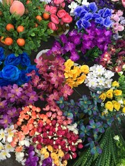 Beautiful arrangement of colorful flowers 