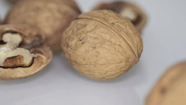 ripe walnuts background