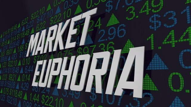 Market Euphoria Big Rally Boom Bull Rise Stock Price Increase 3d Animation