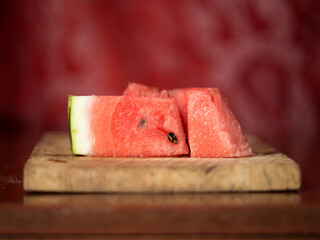 Slices of sweet and juicy watermelon for a healthy diet