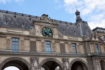   View of the Louvre from the bridge Carrousel