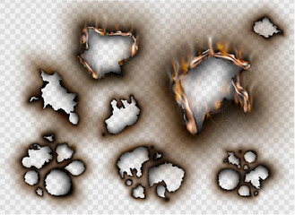 set of design elements torn paper with place for text. Vector illustration