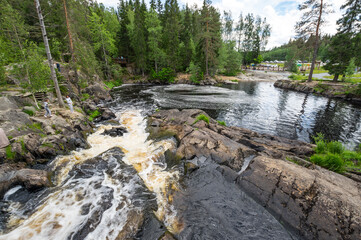 Ahvenkoski waterfall in Karelia