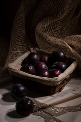 Nature morte aux prunes