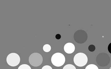Light Silver, Gray vector backdrop with dots. Illustration with set of shining colorful abstract circles. Design for business adverts.