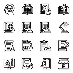 
Pack of Modern Education in Solid Icons
