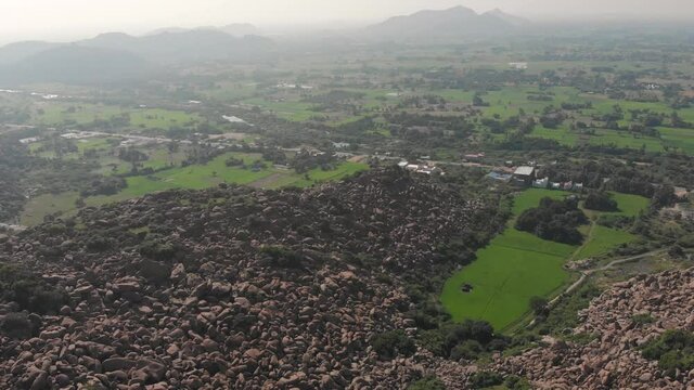 Amazing diverse landscape surrouding Tindivanam highway that cuts through the landscape of rural India