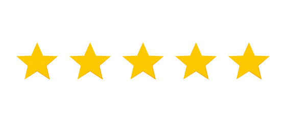 Five stars rating button vector illustration