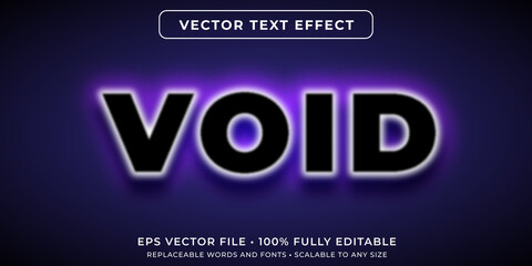 Editable text effect - void space style