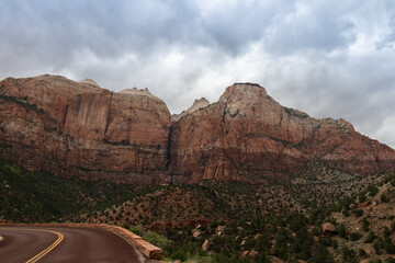 Road through Zion National Park