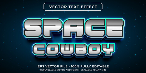 Editable text effect - outer space text style