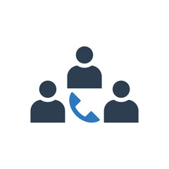 call conference icon - group communication icon	