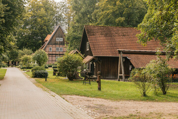 old brick houses in German style