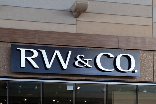 Niagara On the Lake, Canada- September 10, 2019: RW and CO store sign is seen. RW and CO is a division of Reitmans, a Canadian retailing company specializing in women's clothing.