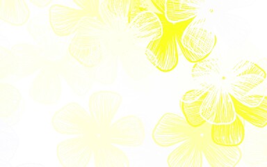 Light Yellow vector elegant pattern with flowers