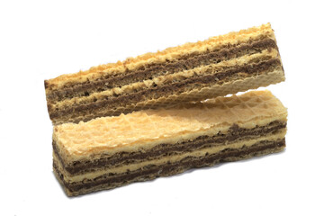 sponge cake isolated on white