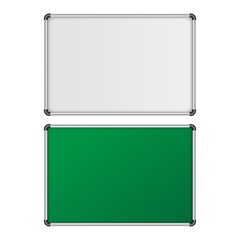 Green and white chalkboard background. Vector