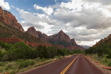 Road through Zion National Park