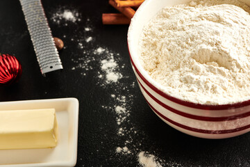 Flour and Ingredients for Holiday Baking