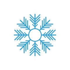 Snowflake icon. Winter symbol. Simple flat design.