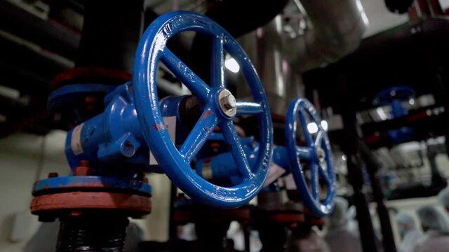 Industrial pump valve close up