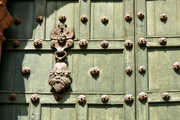 old rusty door handle in cuzco,peru 