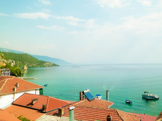 Water of lake Ochrid, Trpejca, Macedonia.