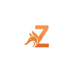 Fox head icon combination with letter Z logo icon design