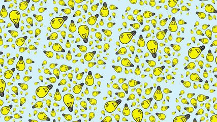 Light bulb pattern on light background