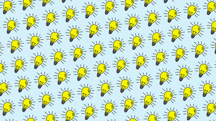 Light bulb pattern on light background