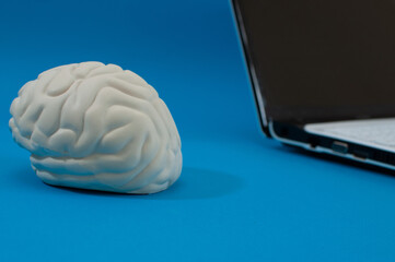 artificial brain and laptop