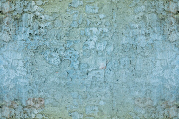 Turquiose broken brick wall. Seamless texture