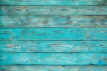 Old rustic turquoise wood background