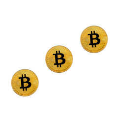 bitcoin cryptocurrency pattern on a white background