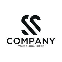 Design Logo SS Letter Monogram Modern Minimalism logo design vector template on a white background.