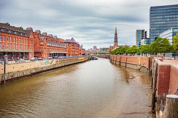 Obraz premium Cityscape of Hamburg town
