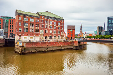 Cityscape of Hamburg town