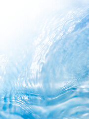 Painterly, tranquil, and meditative blue flowing water background fade to white