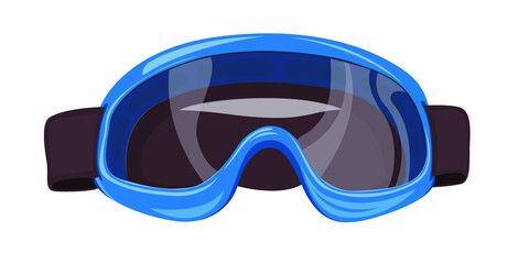 Realistic glasses for ski. Snowboard equipment icons. Extreme winter sports. A set of equipment for winter sports on white background. Vector illustration