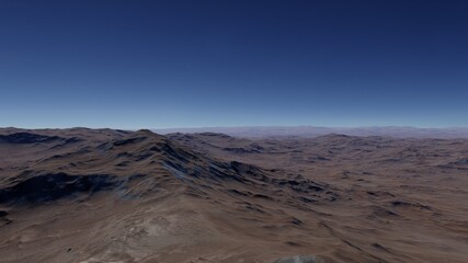Fototapeta na wymiar alien planet landscape, science fiction illustration, view from a beautiful planet, beautiful space background 3d render 