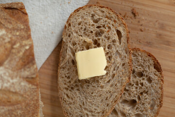 Rustic loaf of sourdough bread