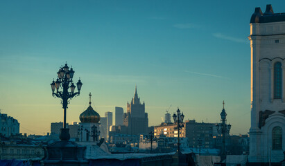Fototapeta na wymiar Moscow's December sky