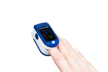 Pulse oximeter used to measure pulse rate and oxygen levels