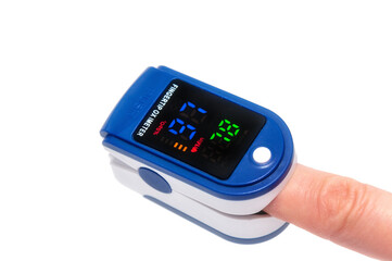 Pulse oximeter used to measure pulse rate and oxygen levels